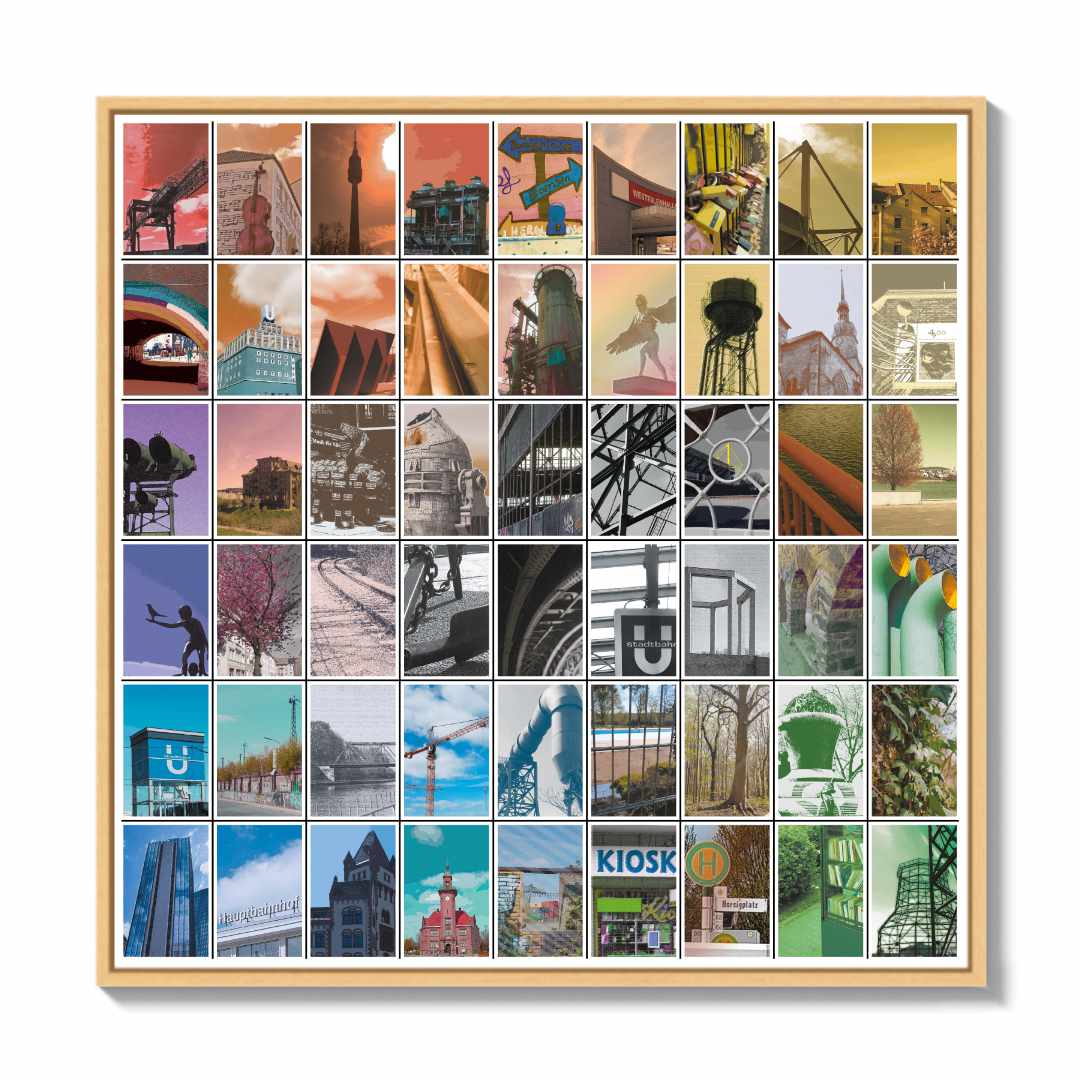 Wandbild aus der Stadt Dortmund als Collage